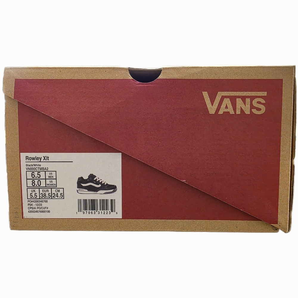 Rowley Xlt Vans Classic Black and White Skate Shoes - Picture 2 of 8